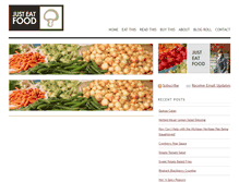 Tablet Screenshot of justeatfood.com